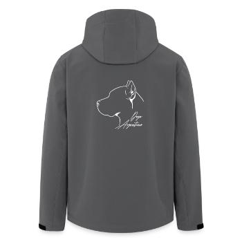 Dogue Argentino Profil Chiens Chien Wilsigns - Veste softshell homme en polyester recyclé Stanley/Stella - noir - Dos - AI Model Male 185 light (185cm)
