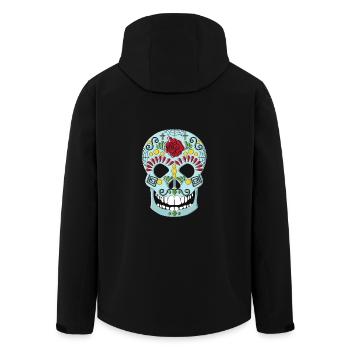 MEXICAINE SKULL - Veste softshell homme en polyester recyclé Stanley/Stella - noir - Dos - AI Model Male 185 light (185cm)