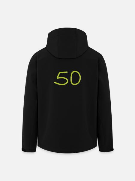 50th birthday fifty number green - Men’s Recycled Softshell Jacket by Stanley/Stella - black