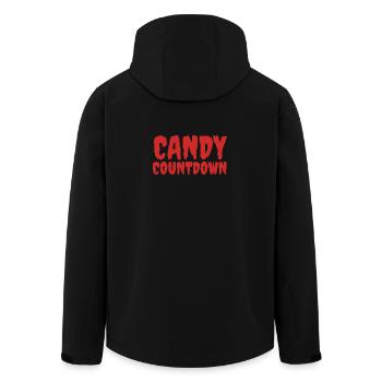 Vivid Candy Countdown Title Design - Men’s Recycled Softshell Jacket by Stanley/Stella - black - Back - AI Model Male 185 light (185cm)