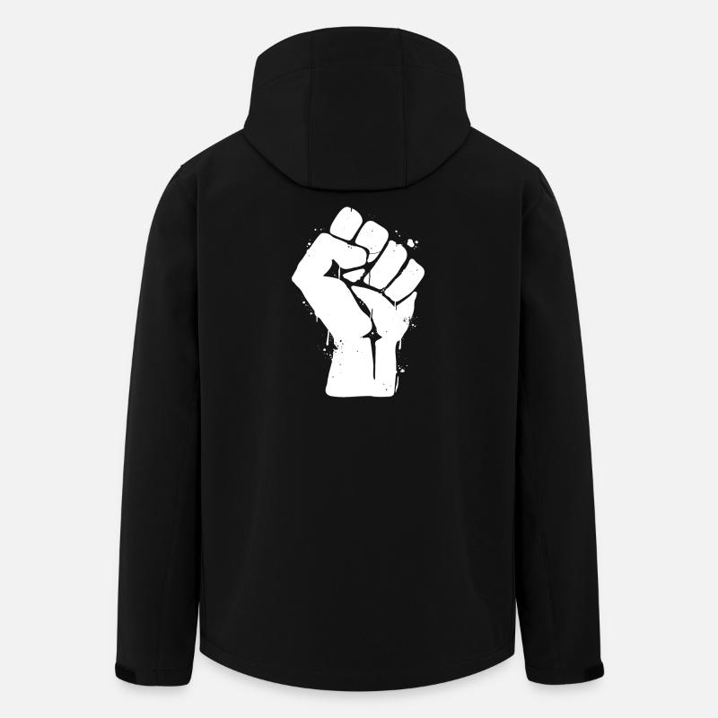 Rebellion Fist - Recycelte Männer Softshell-Jacke von Stanley/Stella - Schwarz