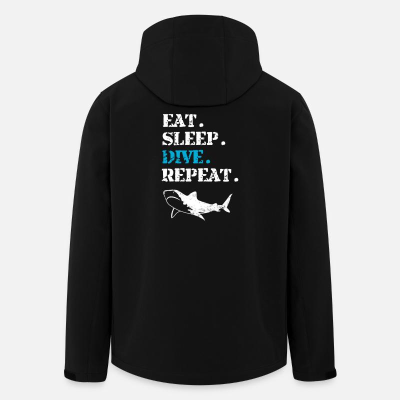 Diving Diver - Men’s Recycled Softshell Jacket by Stanley/Stella - black