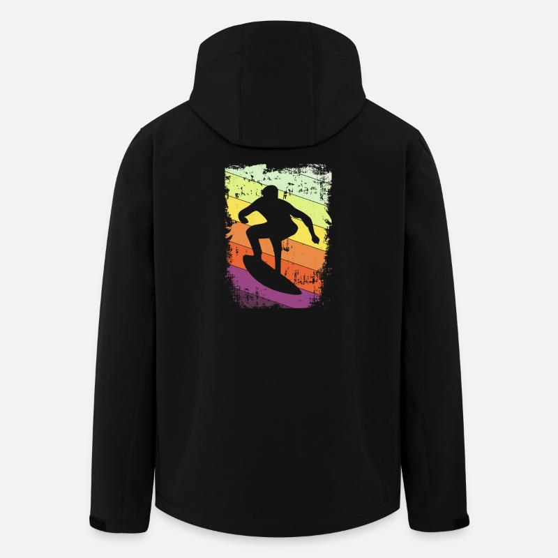 Surfer surfing - Men’s Recycled Softshell Jacket by Stanley/Stella - black