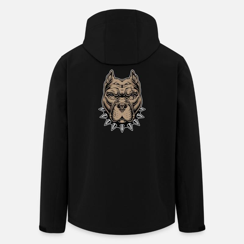Chien agressif - Veste softshell homme en polyester recyclé Stanley/Stella - noir