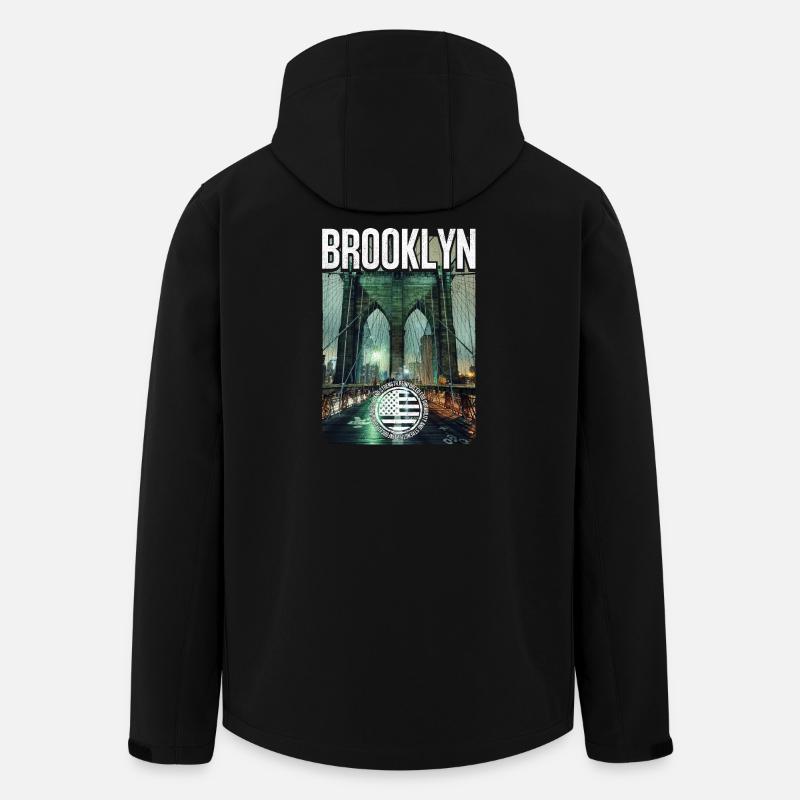Brooklyn Birdge - Recycelte Männer Softshell-Jacke von Stanley/Stella - Schwarz