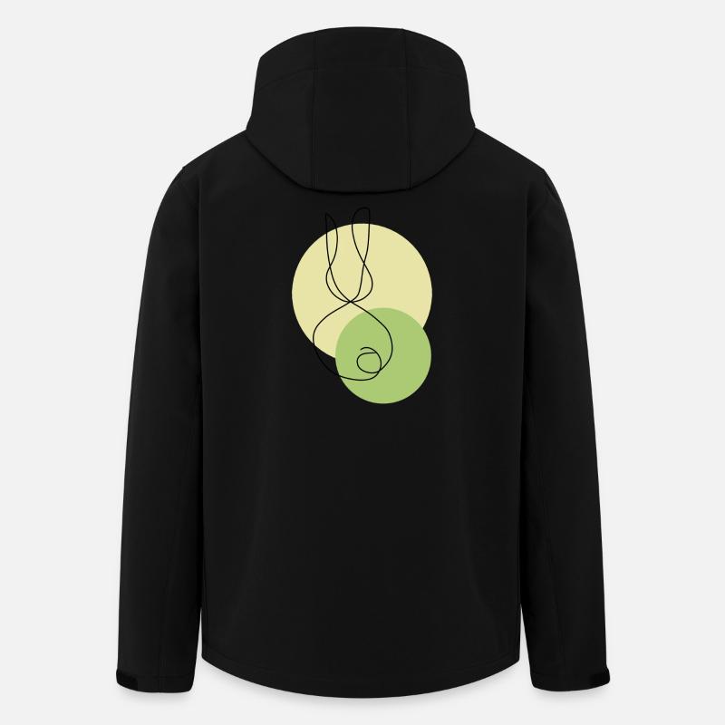 Hase lineart - Recycelte Männer Softshell-Jacke von Stanley/Stella - Schwarz