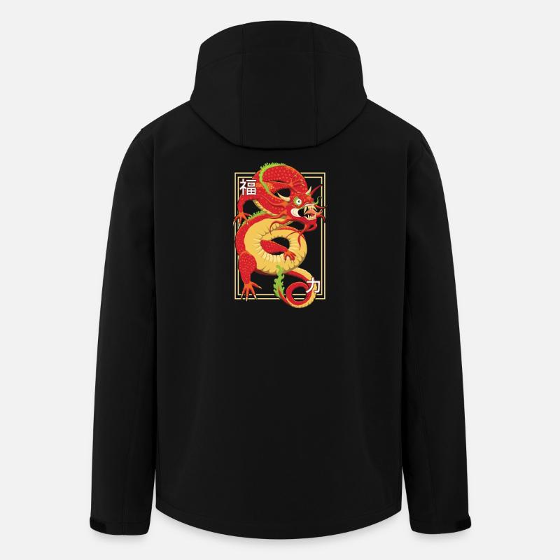 Chinesischer Drache - Recycelte Männer Softshell-Jacke von Stanley/Stella - Schwarz