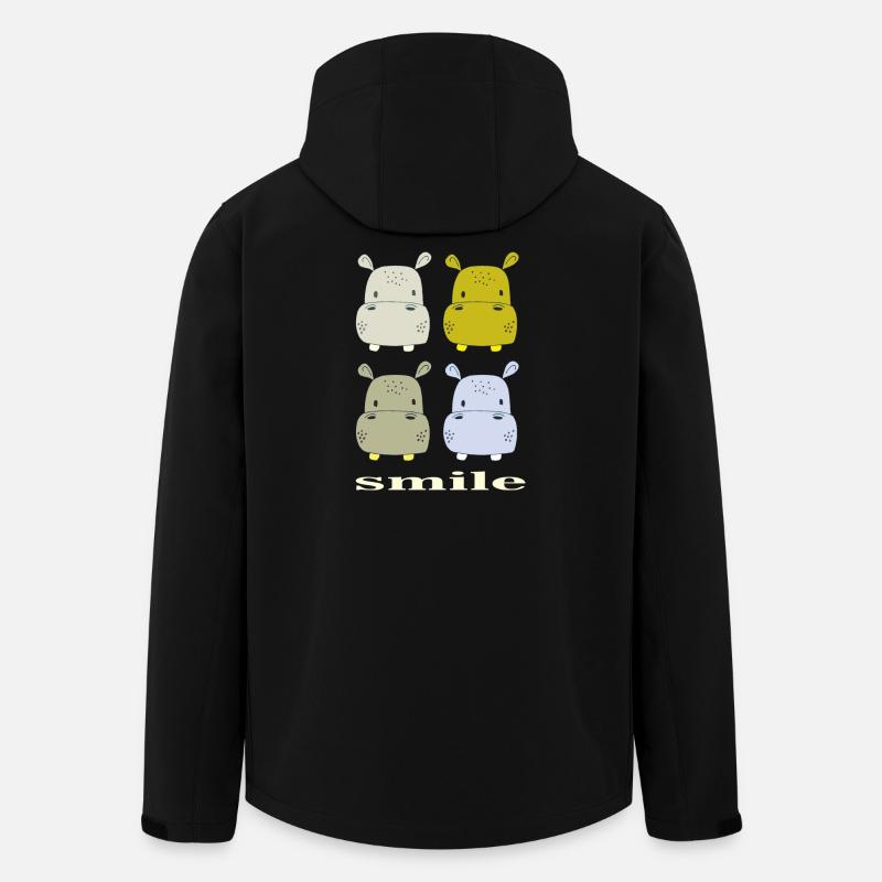 nilpferd smile - Recycelte Männer Softshell-Jacke von Stanley/Stella - Schwarz
