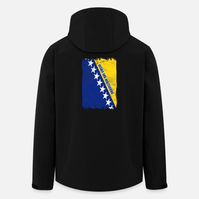 Bosnien und Herzegowina Flagge - Recycelte Männer Softshell-Jacke von Stanley/Stella - Schwarz