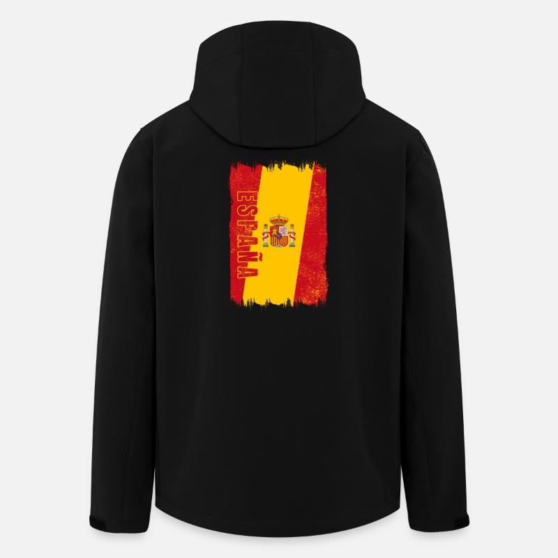 Spanien Flagge - Recycelte Männer Softshell-Jacke von Stanley/Stella - Schwarz