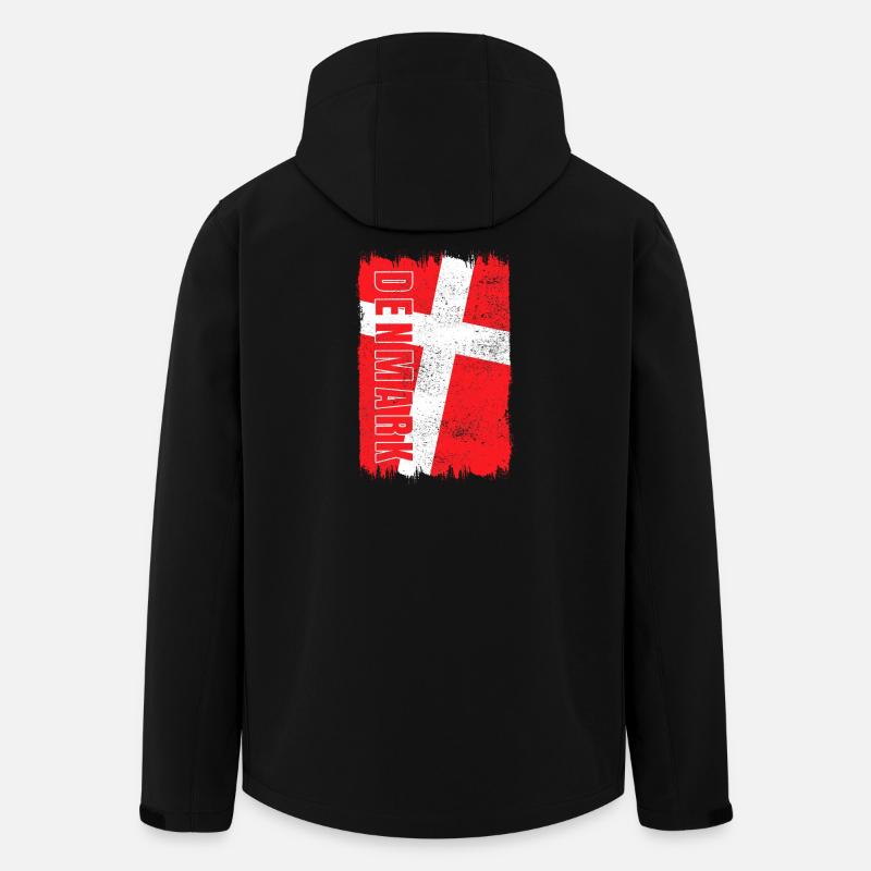 Dänemark Flagge - Recycelte Männer Softshell-Jacke von Stanley/Stella - Schwarz