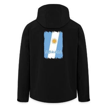 Argentina grandmother design - Men’s Recycled Softshell Jacket by Stanley/Stella - black - Back - AI Model Male 185 light (185cm)
