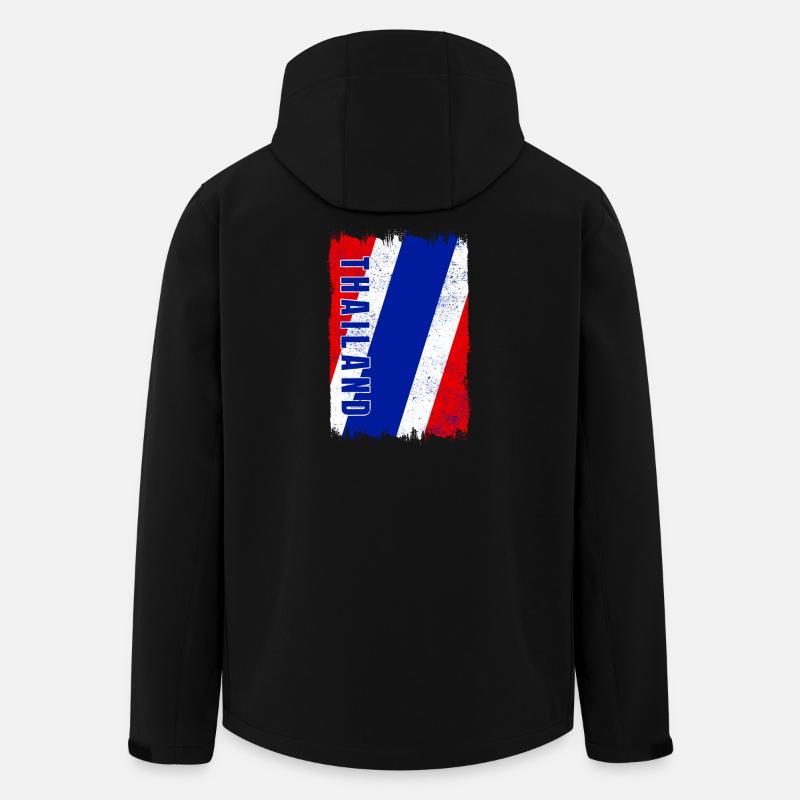 drapeau de la Thaïlande - Veste softshell homme en polyester recyclé Stanley/Stella - noir