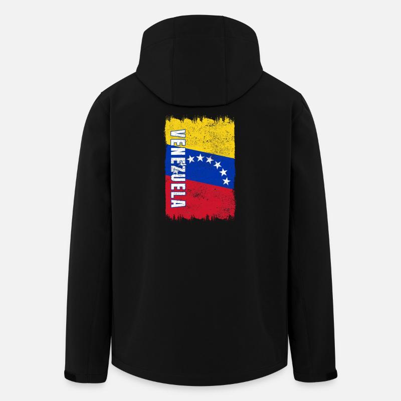Drapeau du Venezuela - Veste softshell homme en polyester recyclé Stanley/Stella - noir