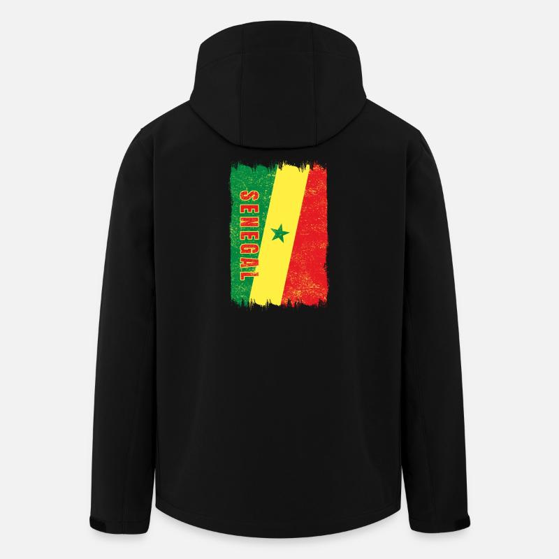 Senegal flag - Men’s Recycled Softshell Jacket by Stanley/Stella - black