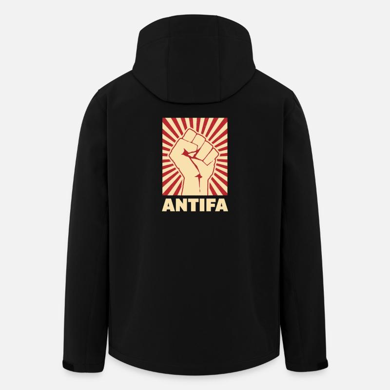 Antifa - Recycelte Männer Softshell-Jacke von Stanley/Stella - Schwarz