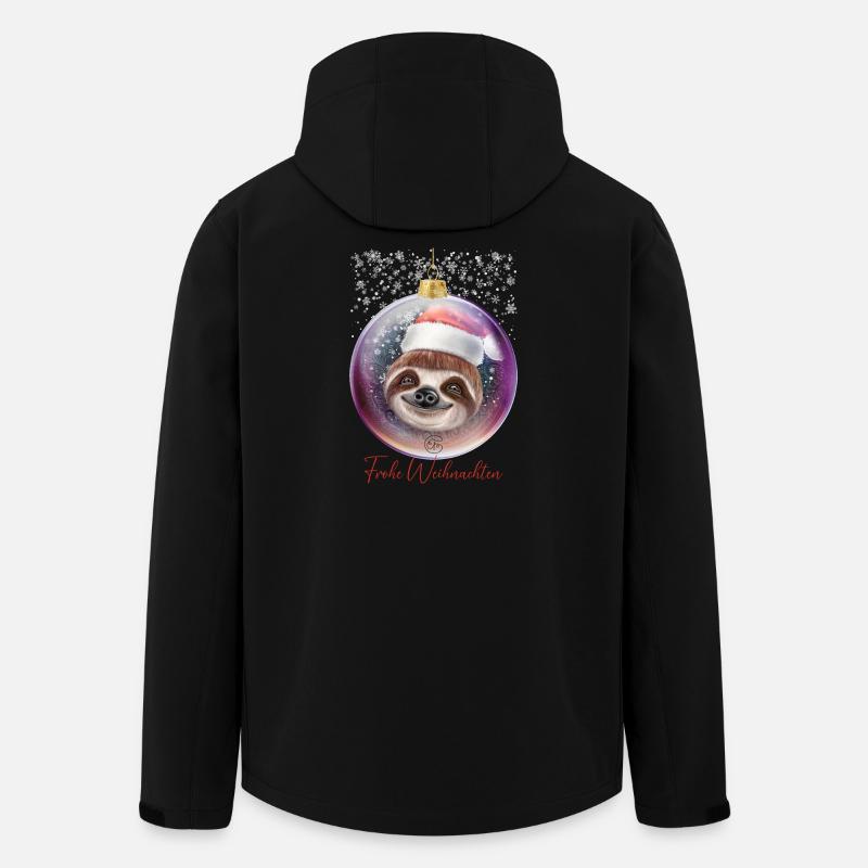 Frohe Weihnachten Weihnachtsoutfit Faultier - Recycelte Männer Softshell-Jacke von Stanley/Stella - Schwarz