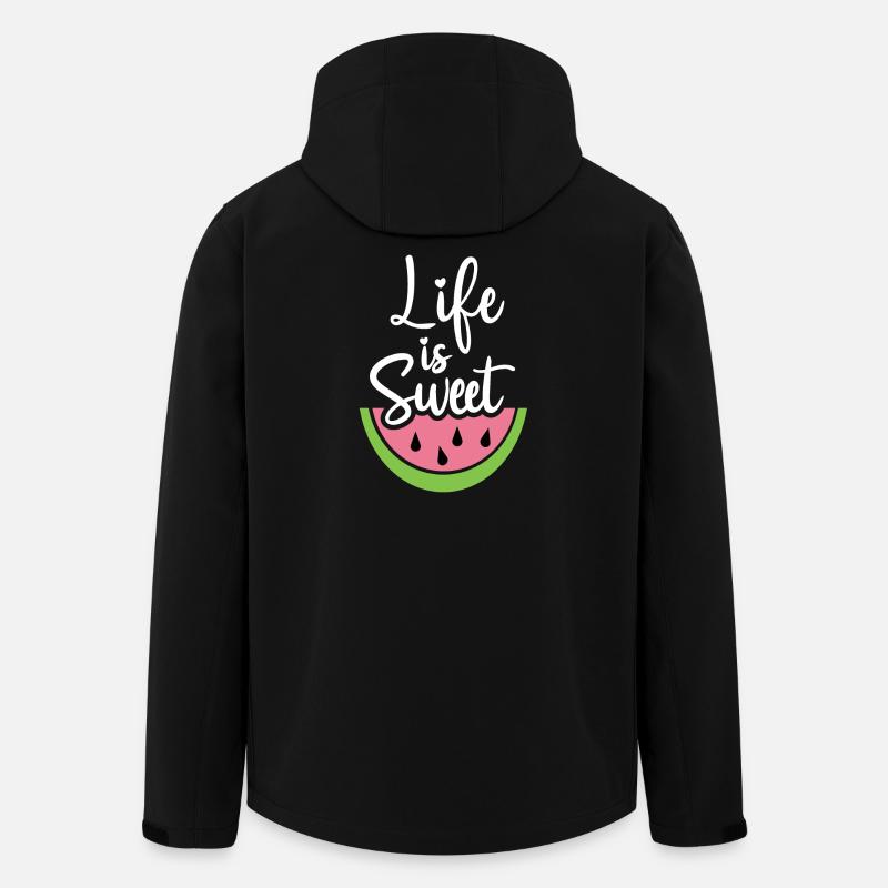 Life is Sweet - Men’s Recycled Softshell Jacket by Stanley/Stella - black