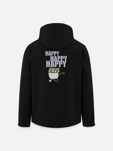 WHEELBARROWS HAPPY - Men’s Recycled Softshell Jacket by Stanley/Stella - black