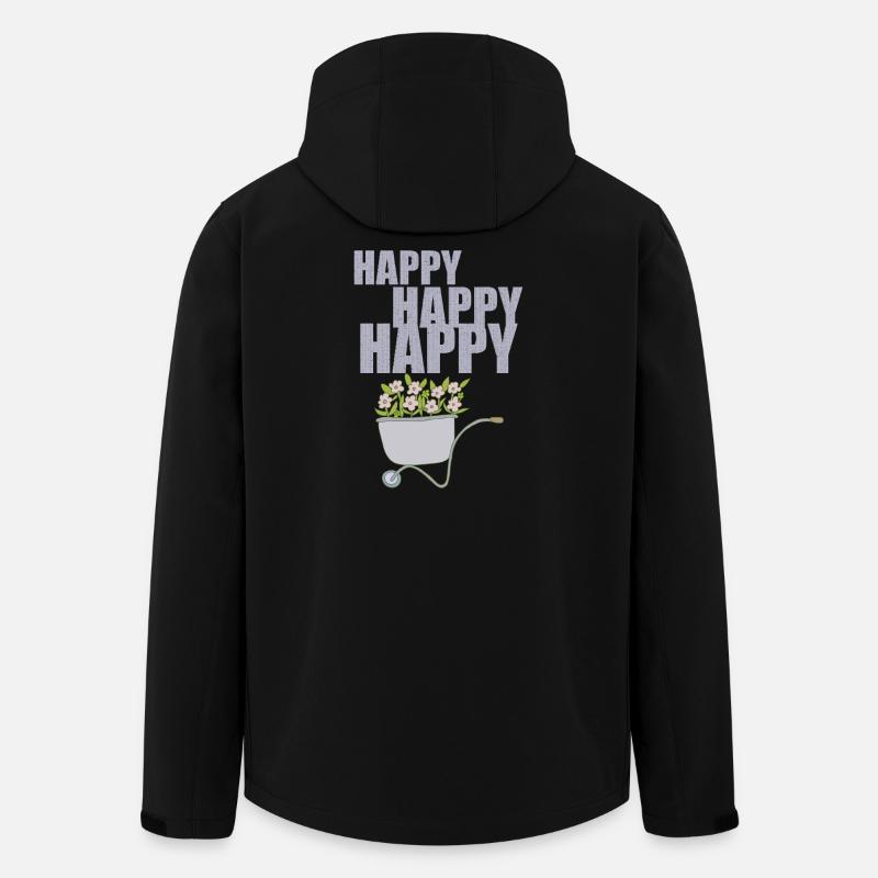 WHEELBARROWS HAPPY - Men’s Recycled Softshell Jacket by Stanley/Stella - black