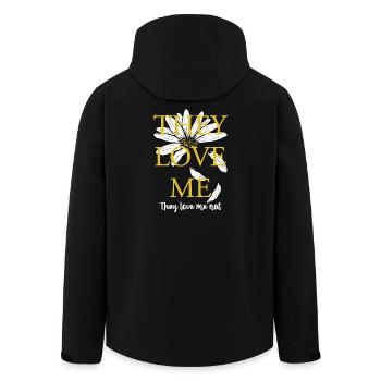 They Love Me Not Daisy - Men’s Recycled Softshell Jacket by Stanley/Stella - black - Back - AI Model Male 185 light (185cm)