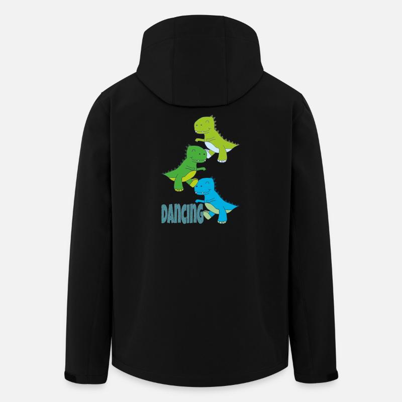 dinos dancing - Recycelte Männer Softshell-Jacke von Stanley/Stella - Schwarz