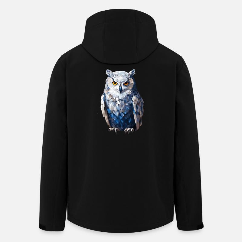 Schnee - Eule im Polygon Stil - Recycelte Männer Softshell-Jacke von Stanley/Stella - Schwarz