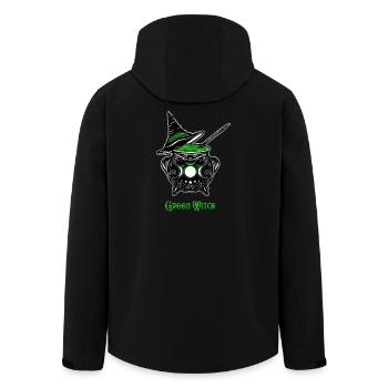 Hexenkessel Hexe Green Witch Kessel - Recycelte Männer Softshell-Jacke von Stanley/Stella - Schwarz - Hinten - AI Model Male 185 light (185cm)