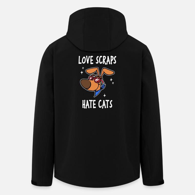 Katze Hund Statement Haustiere Lieblingstier - Recycelte Männer Softshell-Jacke von Stanley/Stella - Schwarz