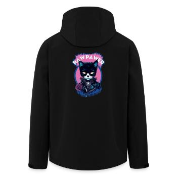 Chat Gothique - Veste softshell homme en polyester recyclé Stanley/Stella - noir - Dos - AI Model Male 185 light (185cm)