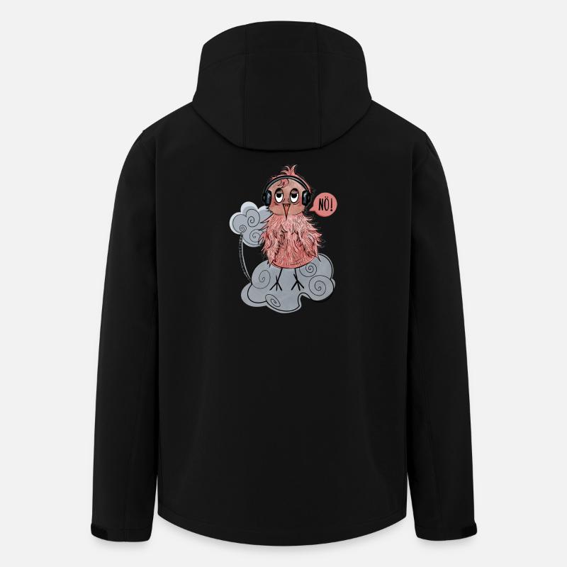 Nö Vogel - Recycelte Männer Softshell-Jacke von Stanley/Stella - Schwarz