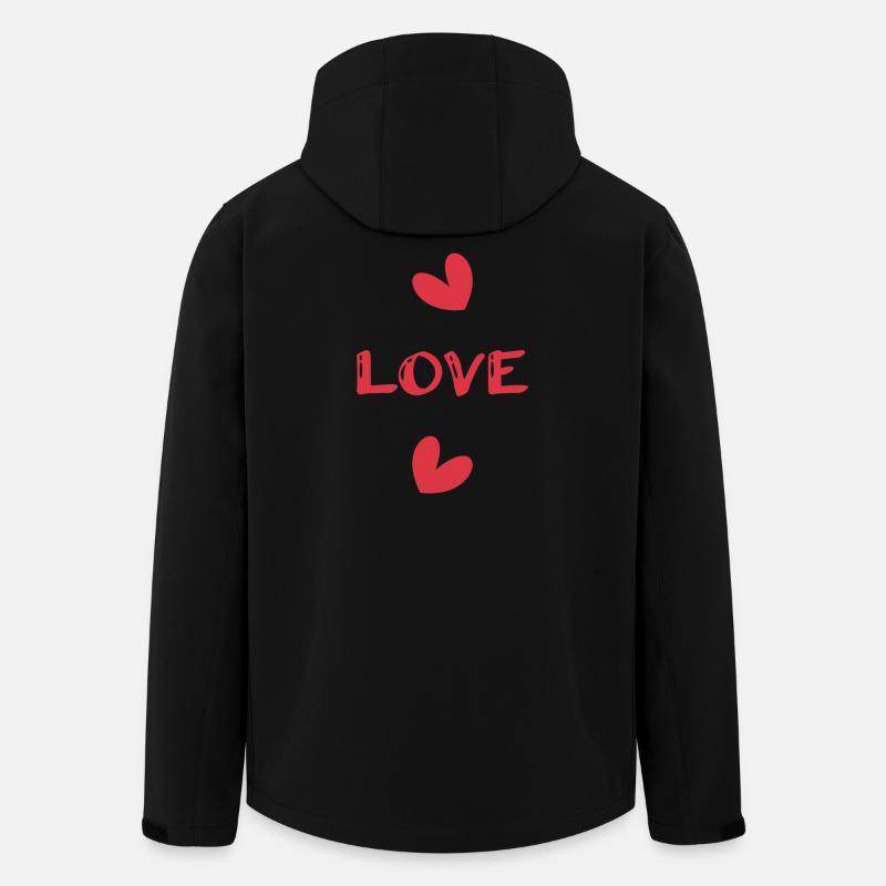 HERZ. PAAR. GERADE VERHEIRATET. Junggesellinnenabschied. VALENTINSTAG. - Recycelte Männer Softshell-Jacke von Stanley/Stella - Schwarz
