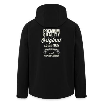 Né en 1955 - Veste softshell homme en polyester recyclé Stanley/Stella - noir - Dos - AI Model Male 185 light (185cm)