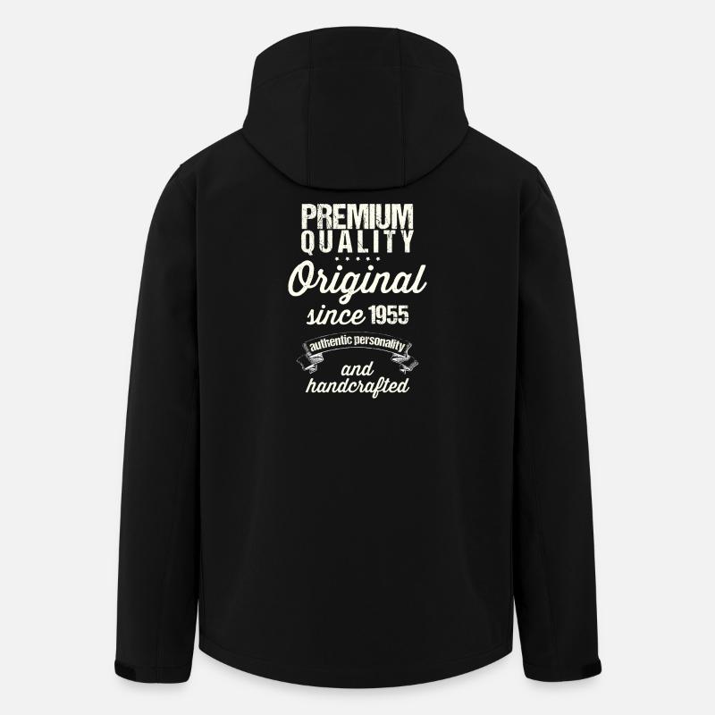 Jahrgang 1955 - Recycelte Männer Softshell-Jacke von Stanley/Stella - Schwarz