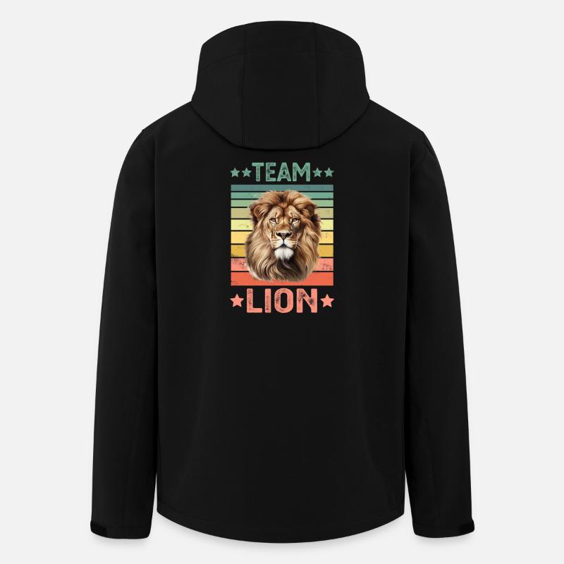 Löwe - Recycelte Männer Softshell-Jacke von Stanley/Stella - Schwarz