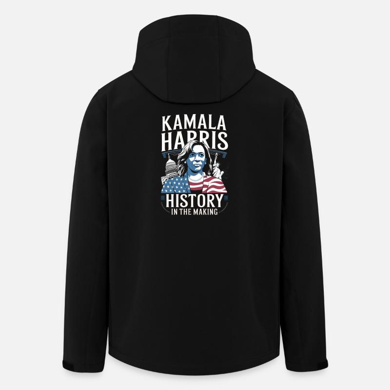 Kamala Harris wird Geschichte schreiben - Recycelte Männer Softshell-Jacke von Stanley/Stella - Schwarz
