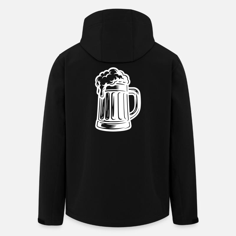 Icône de chope de bière - Veste softshell homme en polyester recyclé Stanley/Stella - noir