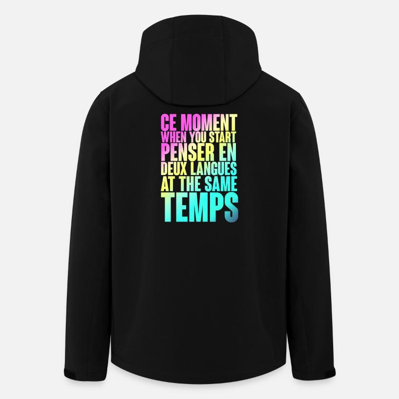 COOL SAYING FOR MULTILINGUALS, INTERNATIONAL - Men’s Recycled Softshell Jacket by Stanley/Stella - black
