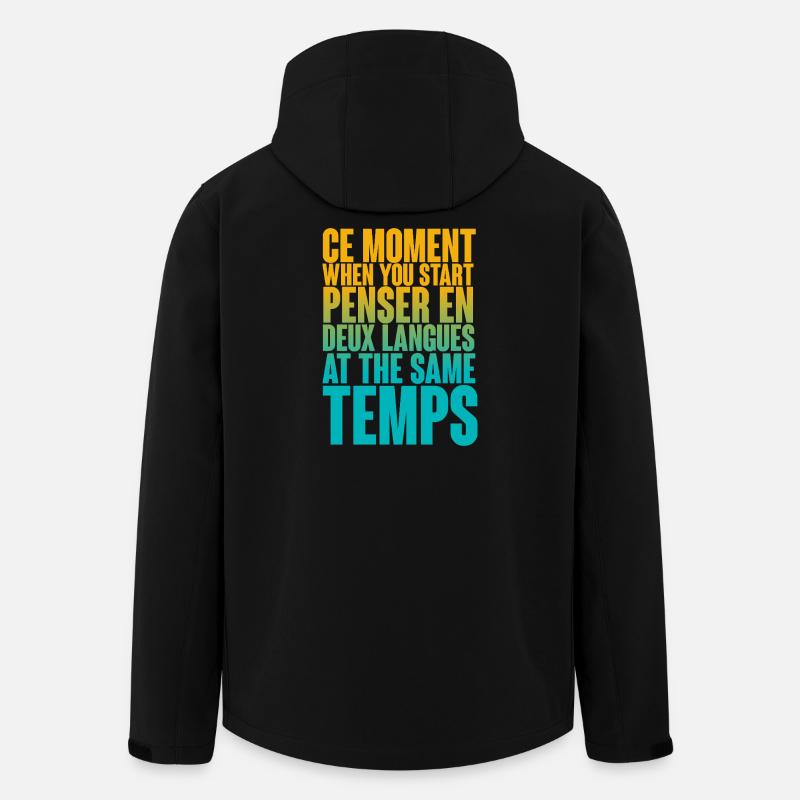 COOL SAYING FOR MULTILINGUALS, INTERNATIONAL - Men’s Recycled Softshell Jacket by Stanley/Stella - black
