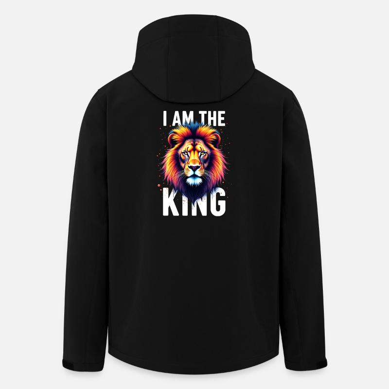 I am the King Löwe - Veste softshell homme en polyester recyclé Stanley/Stella - noir