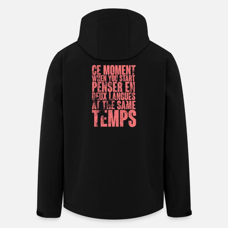 COOL SAYING FOR MULTILINGUALS, INTERNATIONAL - Men’s Recycled Softshell Jacket by Stanley/Stella - black
