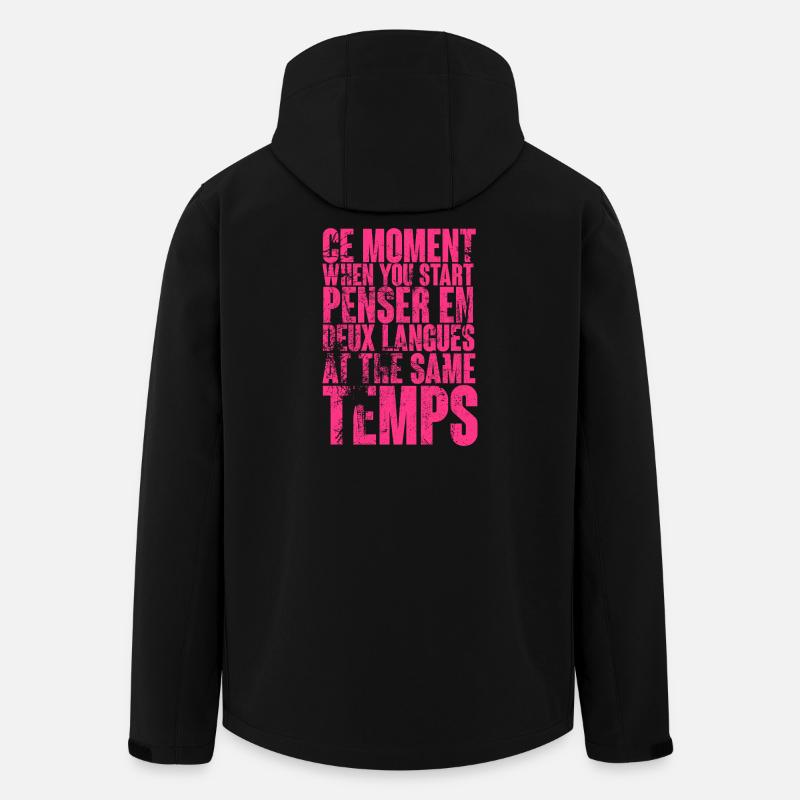 COOL SAYING FOR MULTILINGUALS, INTERNATIONAL - Men’s Recycled Softshell Jacket by Stanley/Stella - black