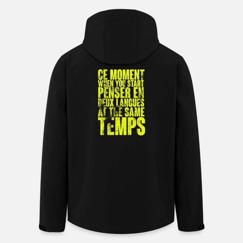 COOL SAYING FOR MULTILINGUALS, INTERNATIONAL - Men’s Recycled Softshell Jacket by Stanley/Stella - black