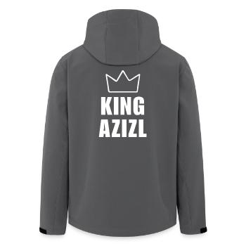 Azizl Namensbuchstabe Ein König Krone Väter T Shirt Männer - Recycelte Männer Softshell-Jacke von Stanley/Stella - Schwarz - Hinten - AI Model Male 185 light (185cm)