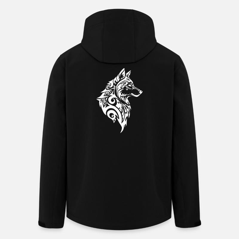 Tribal Wolf Nordic Tattoo - Men’s Recycled Softshell Jacket by Stanley/Stella - black