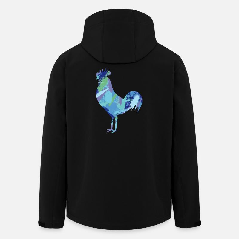 Abstrakter Wasserfarben-Hahn - Recycelte Männer Softshell-Jacke von Stanley/Stella - Schwarz