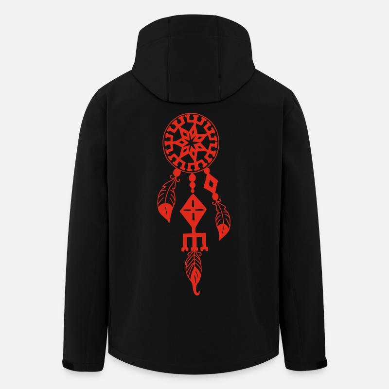 Roter Traumfänger - Recycelte Männer Softshell-Jacke von Stanley/Stella - Schwarz
