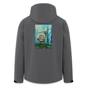 Surreale sonnenbeschienene Meereskreaturen Kunst - Recycelte Männer Softshell-Jacke von Stanley/Stella - Schwarz - Hinten - AI Model Male 185 light (185cm)
