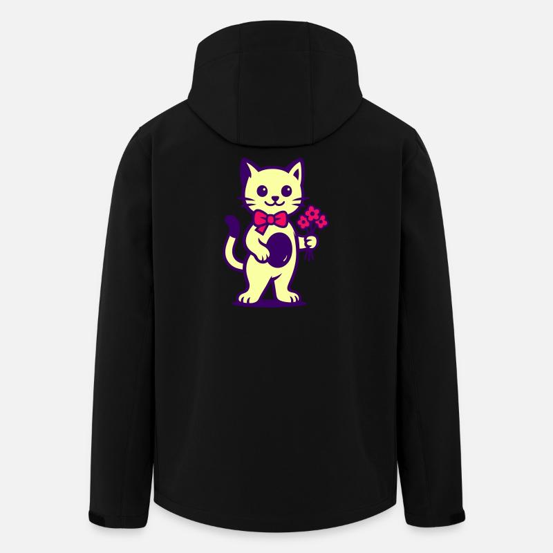 Kuschelkätzchen Blumenstrauß - Recycelte Männer Softshell-Jacke von Stanley/Stella - Schwarz
