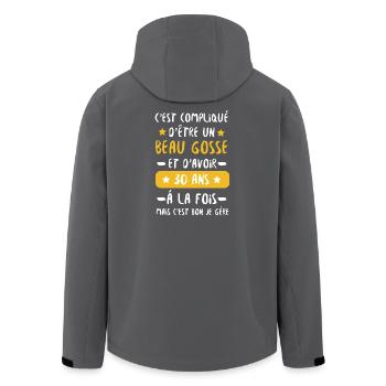 Es ist kompliziert, ein schönes Kind zu sein und 30 zu werden - Recycelte Männer Softshell-Jacke von Stanley/Stella - Schwarz - Hinten - AI Model Male 185 light (185cm)